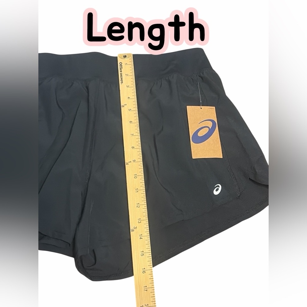 Asics Women's Athletic Black Shorts - Picture 4 of 5